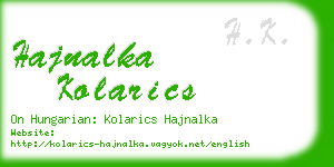 hajnalka kolarics business card